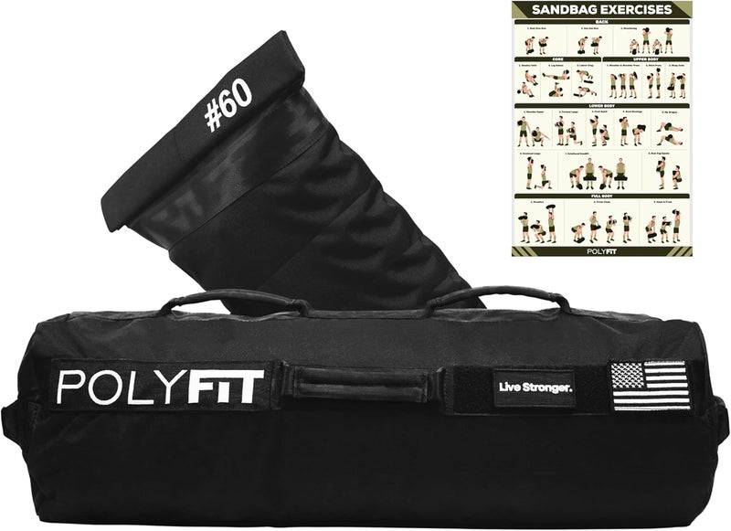 Polyfit Sandbag Pro - Workout Sandbag with Triple Closure Filler Bag and Reinforced Nylon Webbing - Sand Not Included - Multiple Colors & Sizes - Image 1